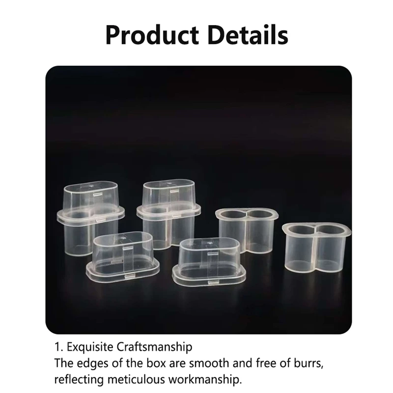 Mini Microtube Storage Box Clear Vial Storage Case Stackable Freezer Tube Box Diabetic Supplies Refill Bottle Pixelated Life