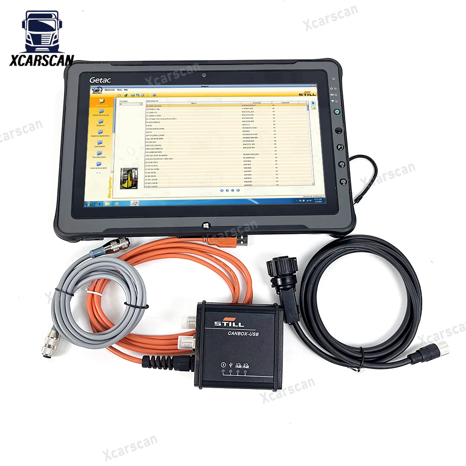 Ready to use Getac F110 tablet+V8.21 for Still Forklift Canbox 50983605400 Diagnostic tool Still Interface Original Box Can Bus