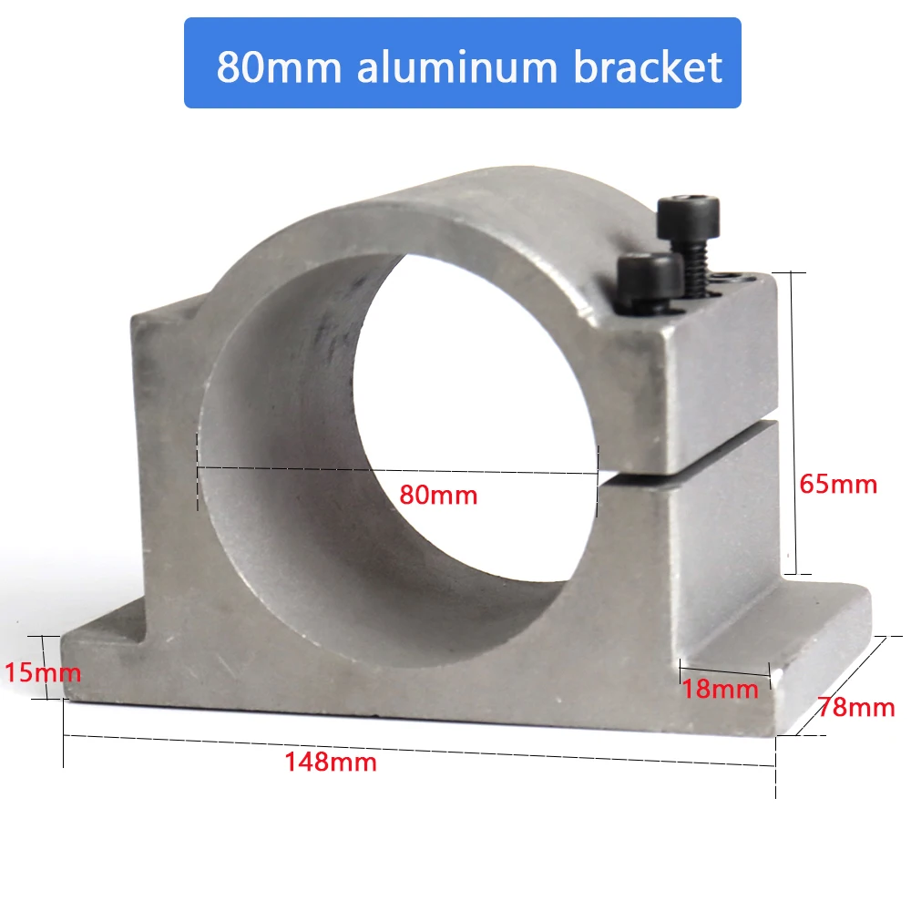 80mm Diameter Cast Aluminium spindle bracket clamp for CNC Engraving milling machine / fixture /holder