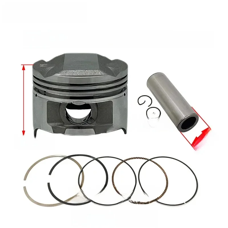 Tłok i pierścień motocyklowy do Daelim vf125 vf 125 STD +25 +50 +75 +100 56,5 mm 56,75 mm 57 mm 57,25 mm 57,5 mm Części — zdjęcie 2