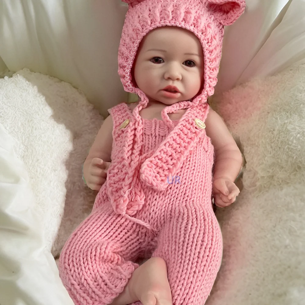 17 인치 다시 태어난 아기 인형 Saskia 실물 같은 3D 수제 페인트 피부 신생아 인형 아이 선물 Muñeca For Kids Age 3+ Holiday Gifts