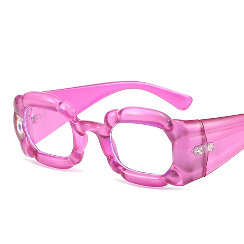 Unique Colorful Big Glasses Frame Women Fashion Transparent Oversized Square Eyeglasses Optical Computer Eyewear Spectacle