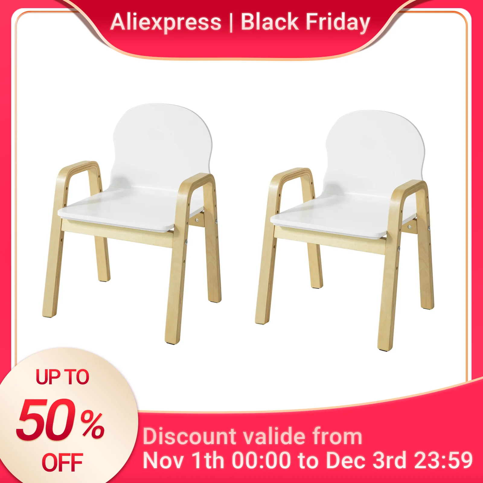 SoBuy KMB24-Wx2 conjunto cadeira altura ajustável cadeiras com braços e encosto assento branco altura 23-35cm