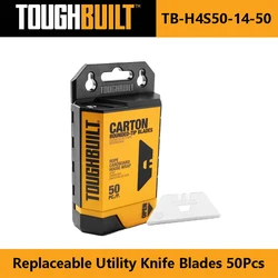 TOUGHBUILT TB-H4S50-14-50 Utility Blades 50 Pcs Carton Blades for Utility Knives Premium SmartTake Safety Replaceable Blades