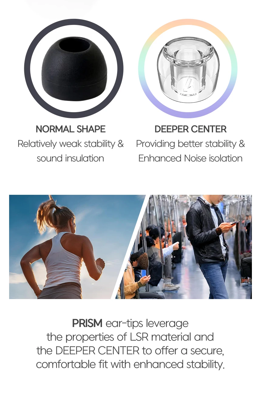 ELOIT/DIVINUS Velvet Wide Bore Silicone Earphone Eartips For 4-6mm Nozzle, Soft Deeply Ear Tips For Earbuds Tanchjim 4U,Davinci