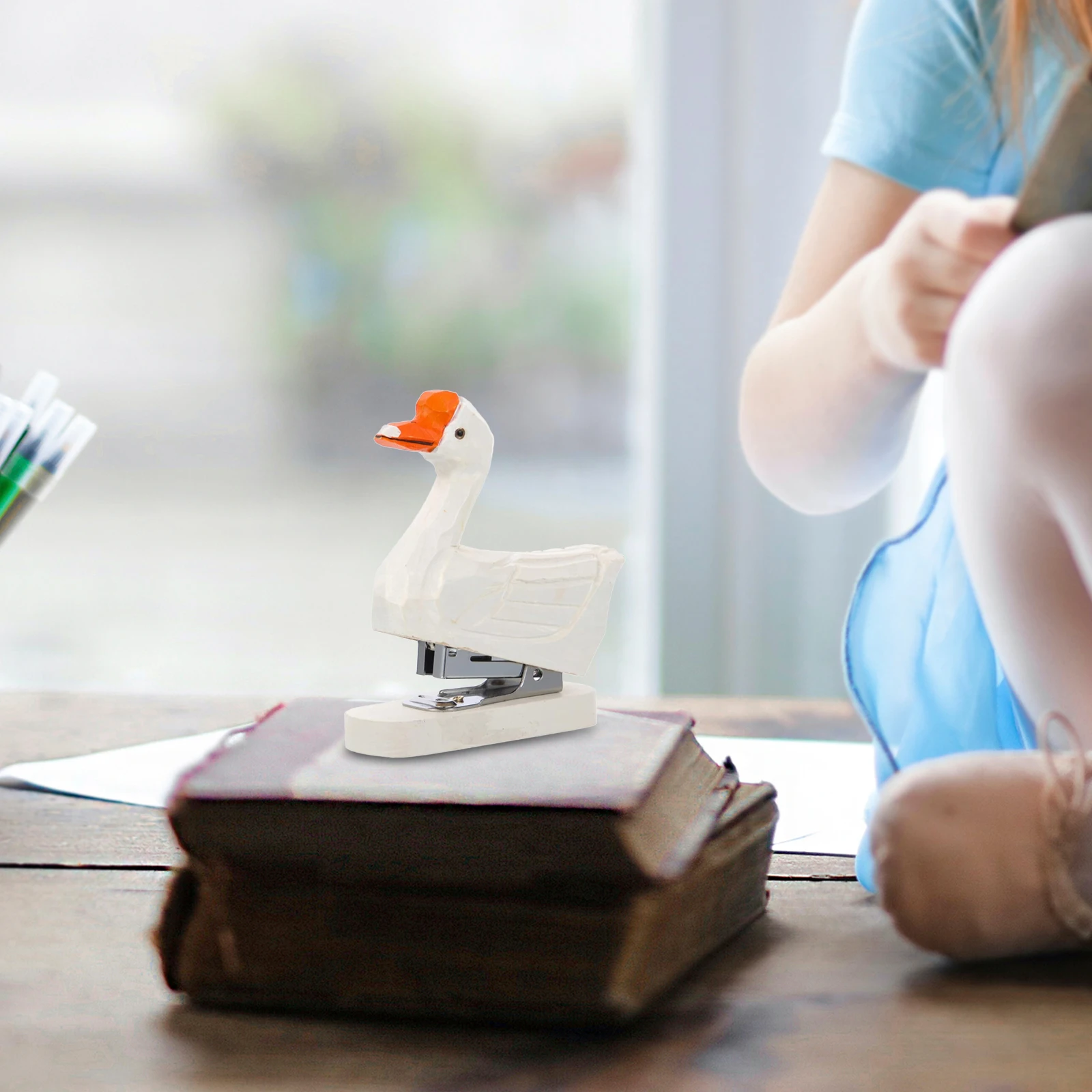 دباسة حيوانات خشبية منحوتة يدويًا تمثال حيوان مكتب ورقة دباسة مكتب دباسة الشكل لتوريد القرطاسية في الفصول الدراسية للطلاب