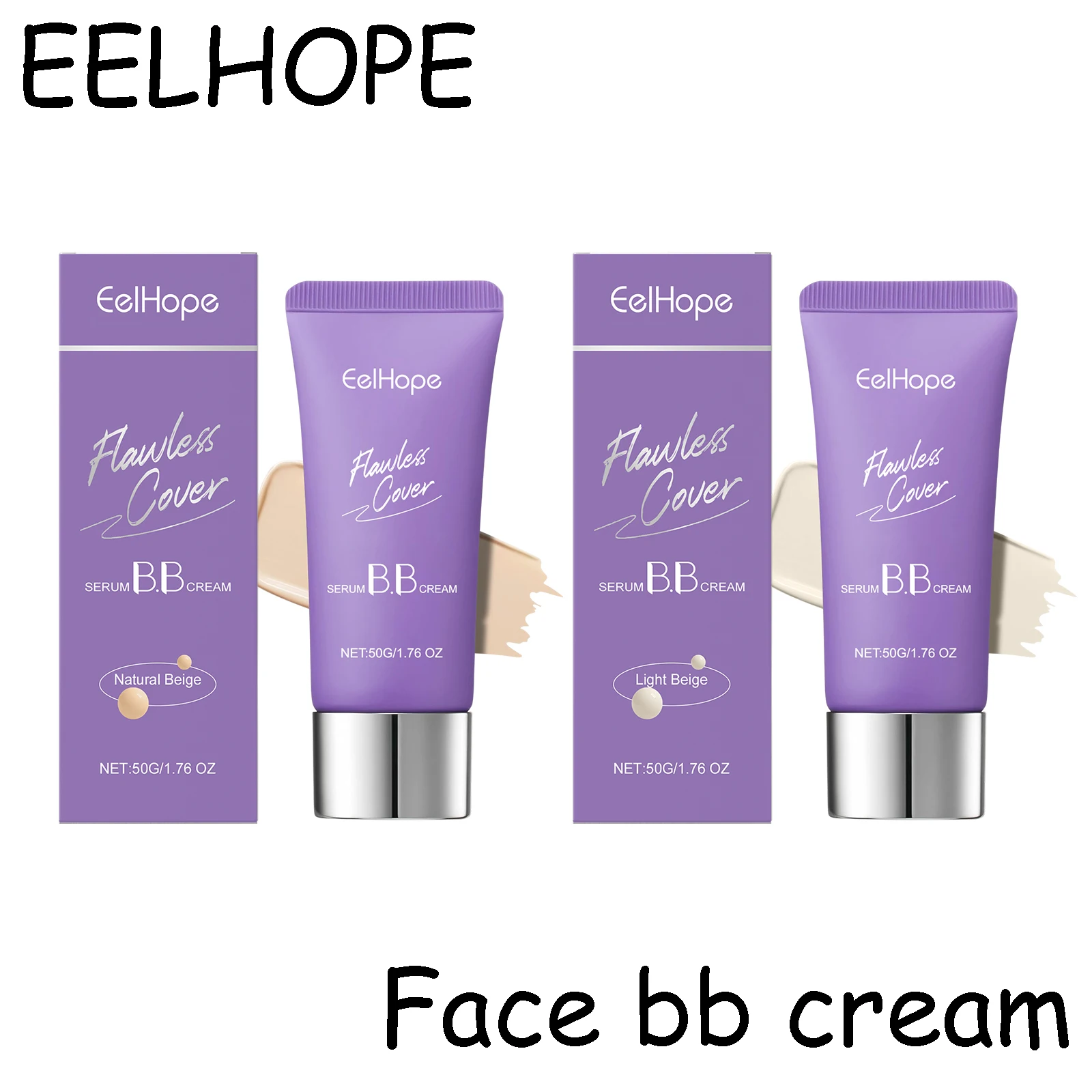 كريم EELHOPE للوجه BB كريم مكياج تجميل غطاء مثالي للمسام ترطيب عميق يدوم طويلاً للتحكم في زيت المكياج كريم غير لزج للوجه BB