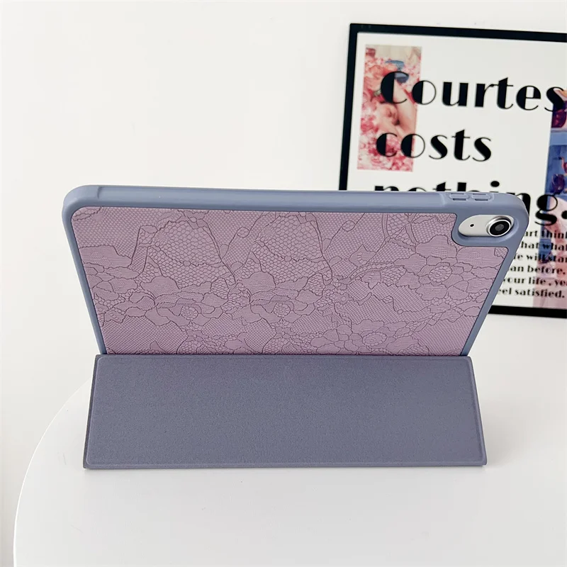 Embossed Flower Tablet Case For iPad Pro 11 inch Air 2024 iPad Air 5/4 10.9 10 5/6/7/8 10.2 9.7 inch Air3 10.5 mini 6/5/4 Cover