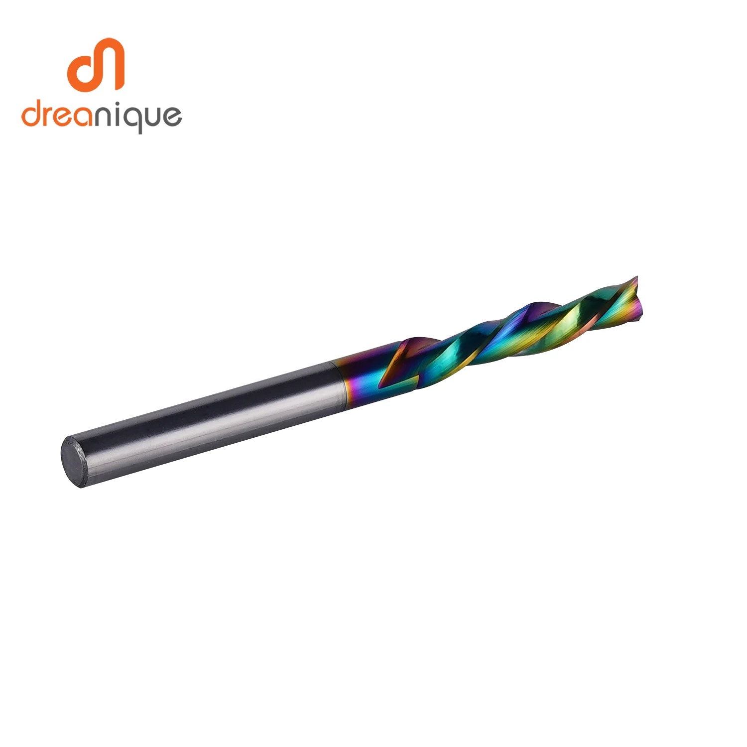 Dreanique 1pc DLC Coating Solid Carbide Milling Cutter 3.1 4 6 8 6.35mm 2 Flute Spiral Router Bit End Mill Wood MDF Down Cut