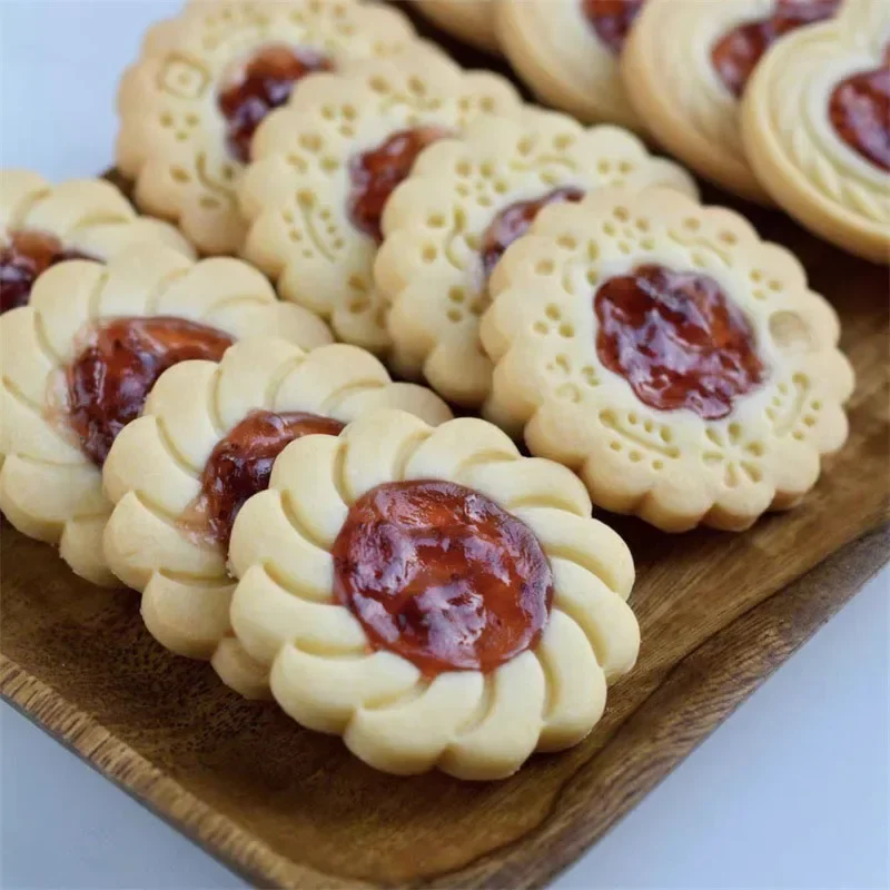 Nouveau confiture Sandwich fleurs emporte-pièce 3D noël Biscuit moule pressable Fondant timbre nouvel an gâteau décor fournitures de cuisson