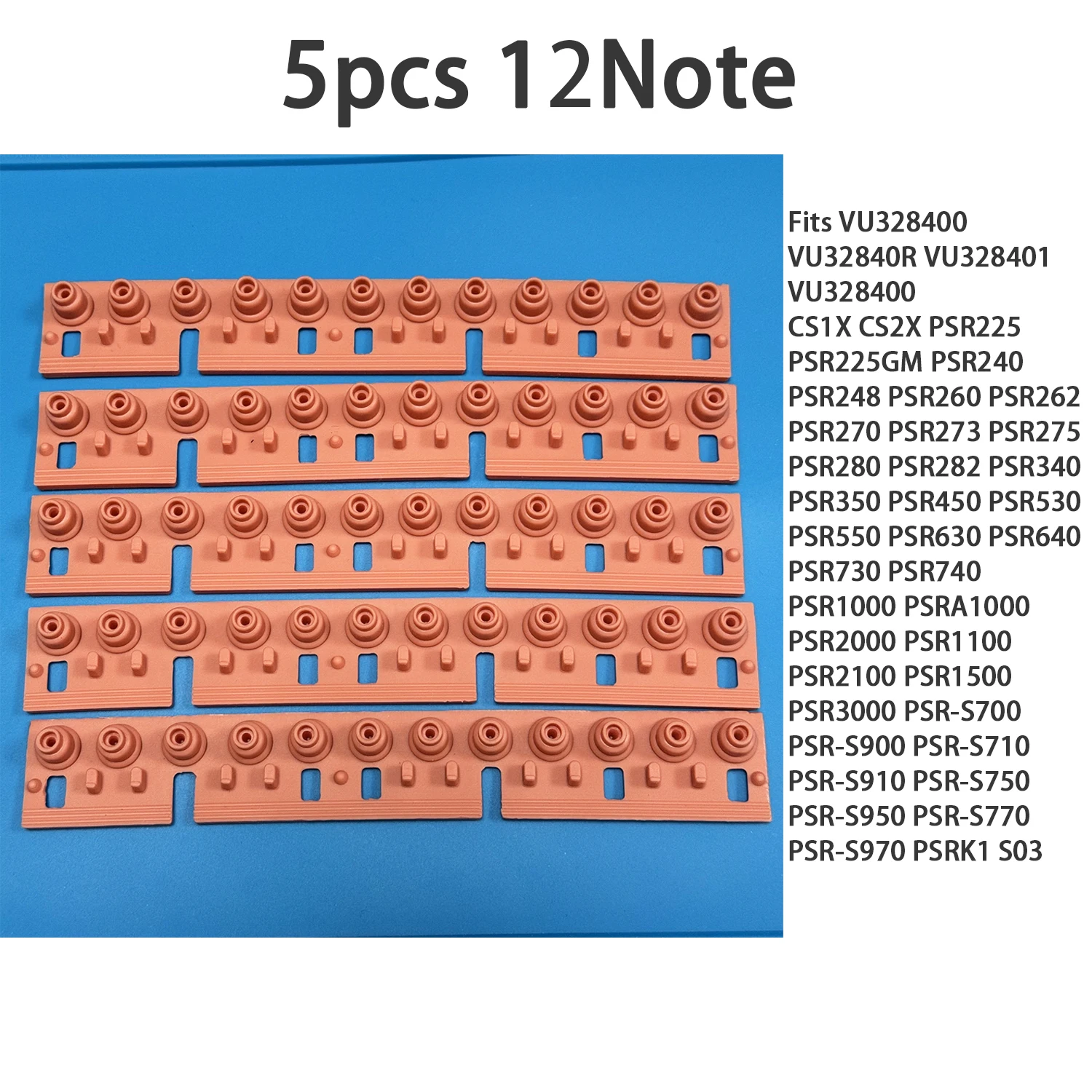 Fits Yamaha Key Contact Most PSR CS1X CS2X VU328402 VU32840R VU328401 VU328400 Conductive Rubber Strip Pad PSR 225 240 260 262
