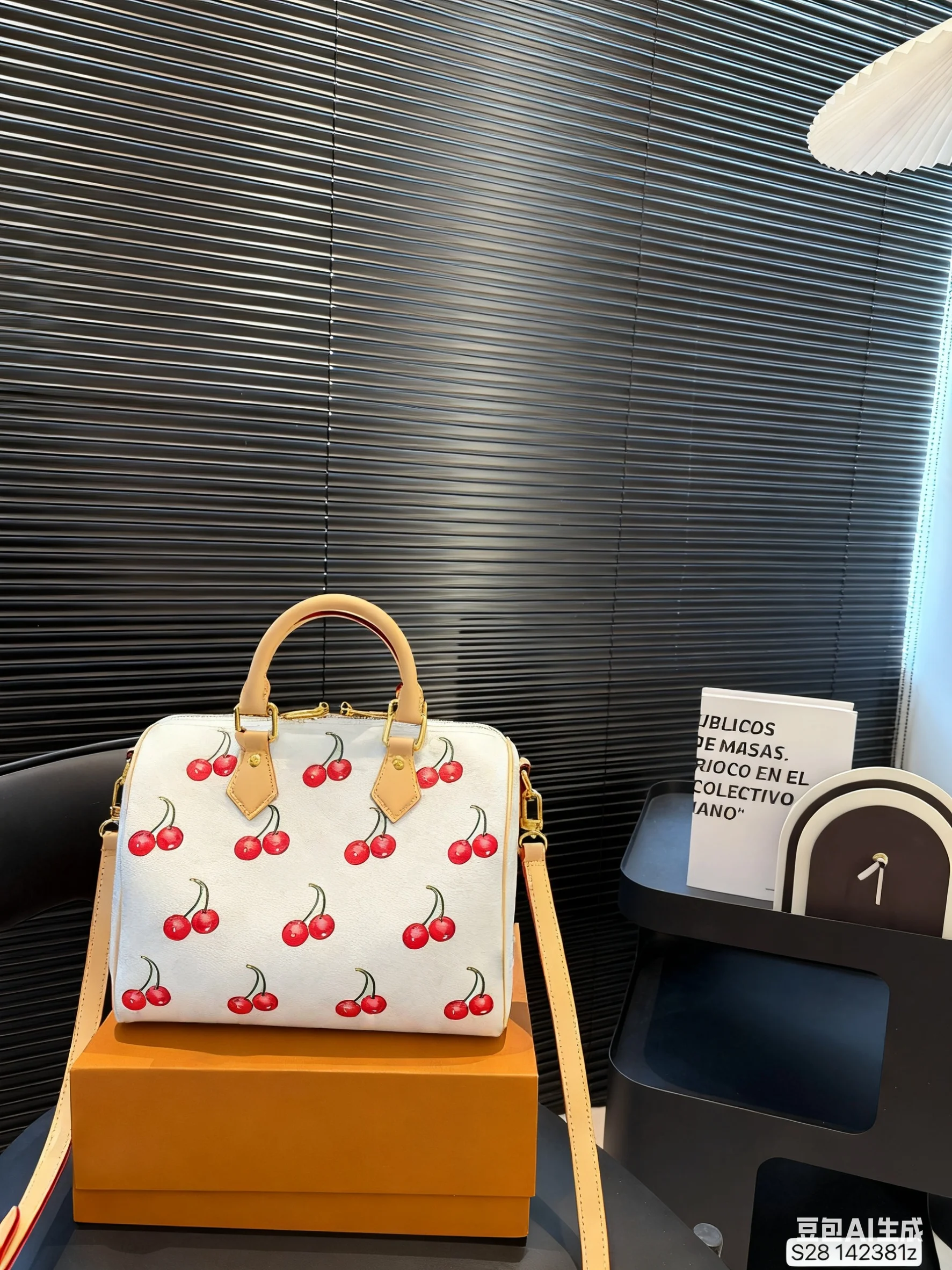 

2025 New Fashionable Versatile bags leather cherry Portable can be carried on the shoulder no boxes