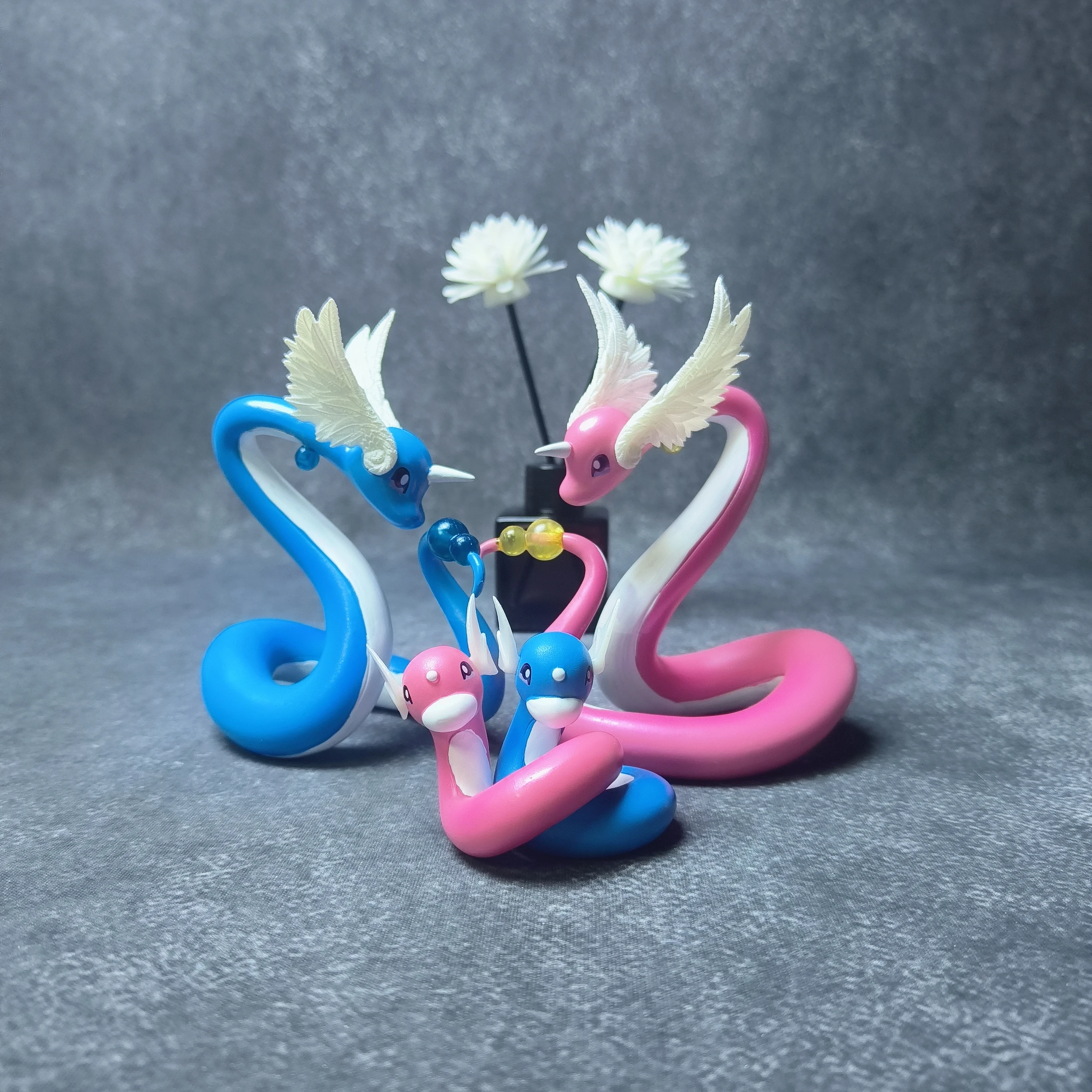 

New Pokemon Anime Figure Dragonair Purple Samuel•Oak Action Figure Kawaii Doll Collect Model Toy Gift