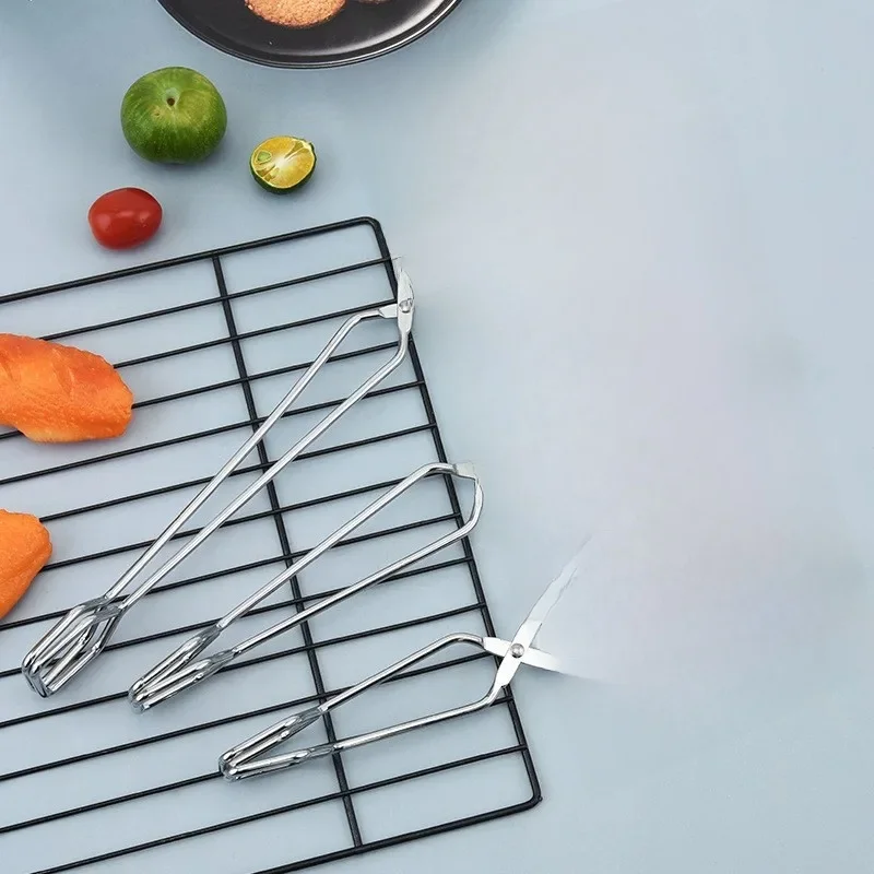 Outils de Barbecue ciseaux de Barbecue pinces à nourriture grillée ciseaux à Long manche BBQ pain rôti pince cuisine pinces de cuisson accessoires de Barbecue