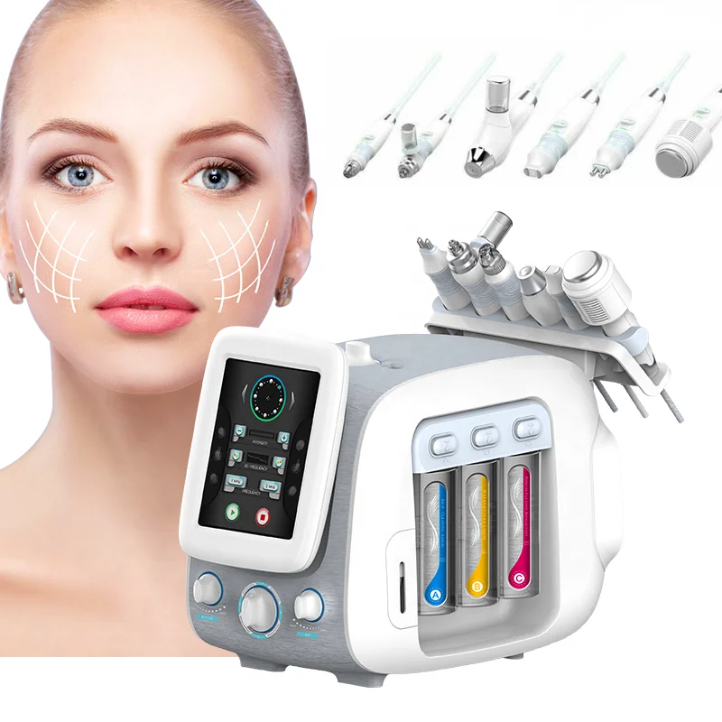 6 in 1 H2 O2 Small Bubble Skin Cleaning Smooth Hydra Dermabrasion Facial Care Beauty Machine