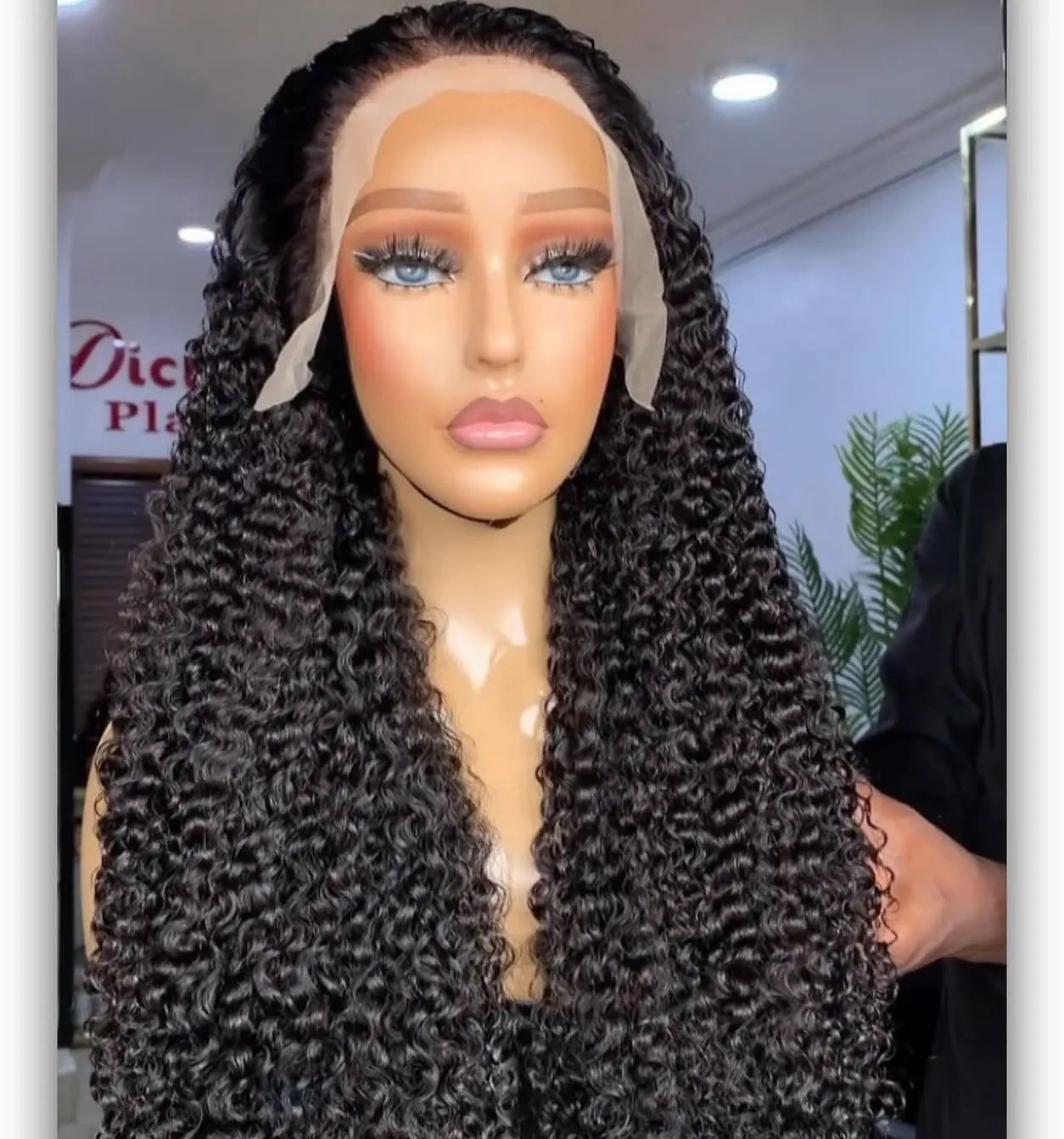 

13x4 lace front deep wave wig for women -180% density human hair 30 40 Inches Curly HD Transparent 13x6 Lace Frontal Wigs