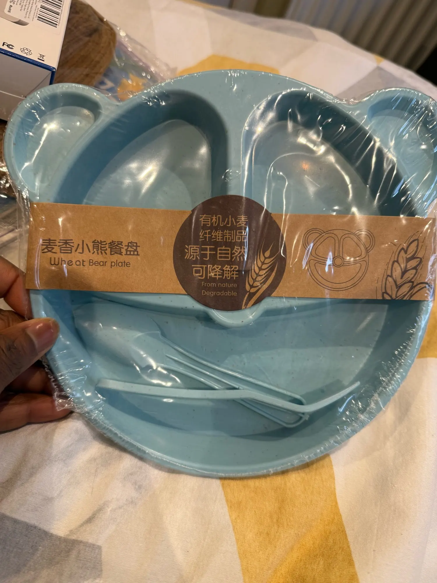 3-Piece Cartoon Bear Baby Dinnerware Set photo review