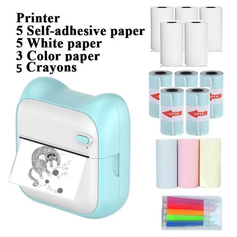 

MINI Portable A31 Thermal Label Printer Width 57mm Bluetooth HD Printing Photos /Messages Lists /Records /Web Pages/ QR Codes