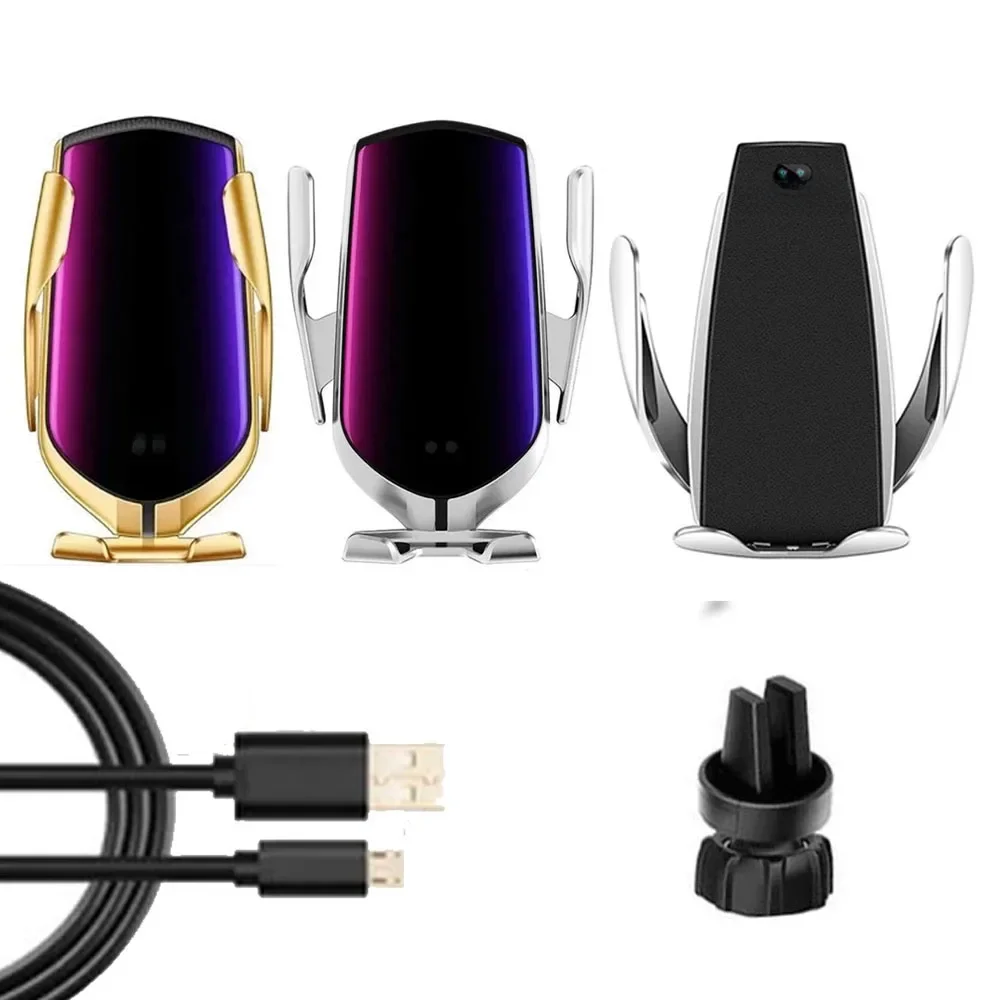 Carregador sem fio para carro, suporte para celular, dispositivo com sensor inteligente, braçadeira