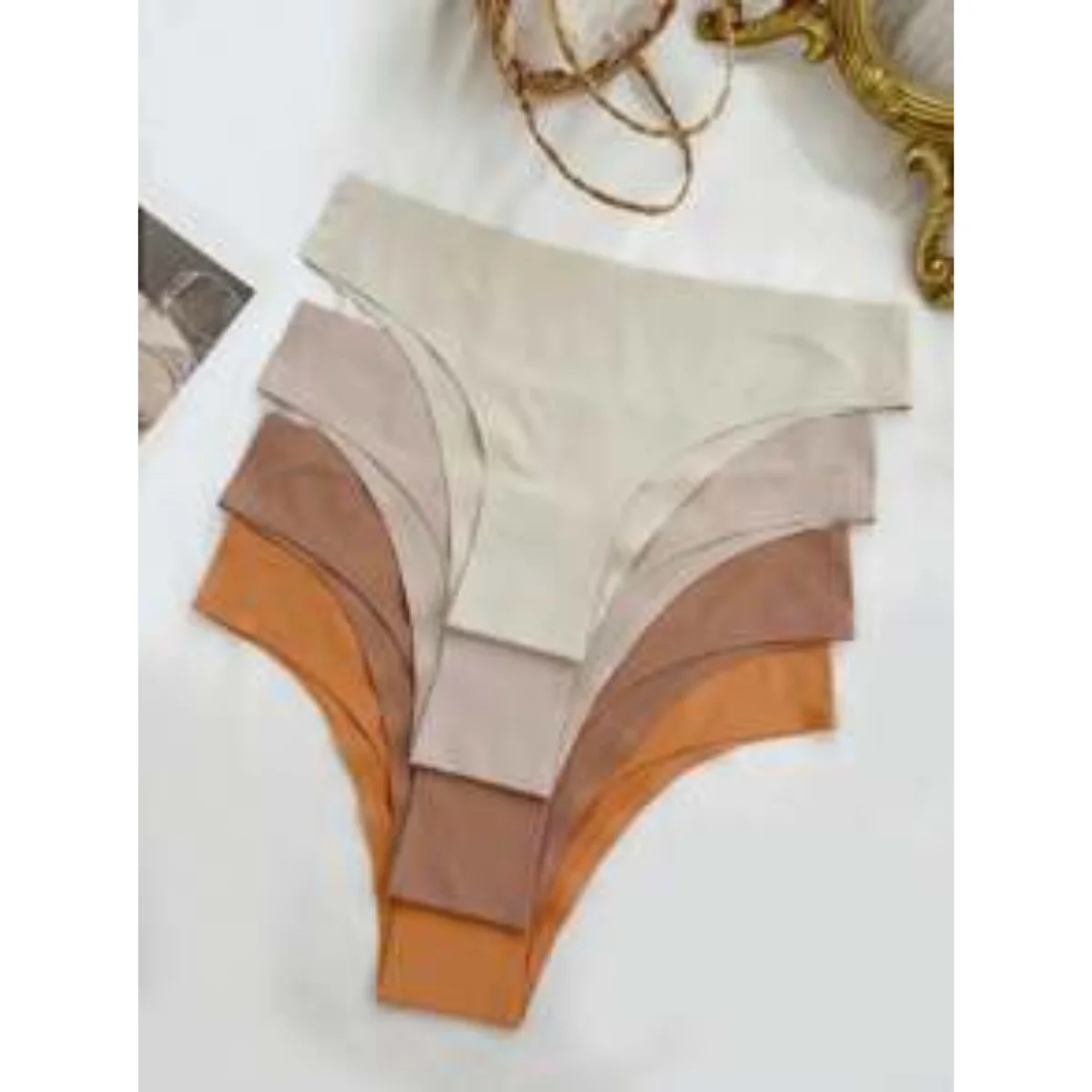 Kit 10 Polyamide Seamless Thong Panties