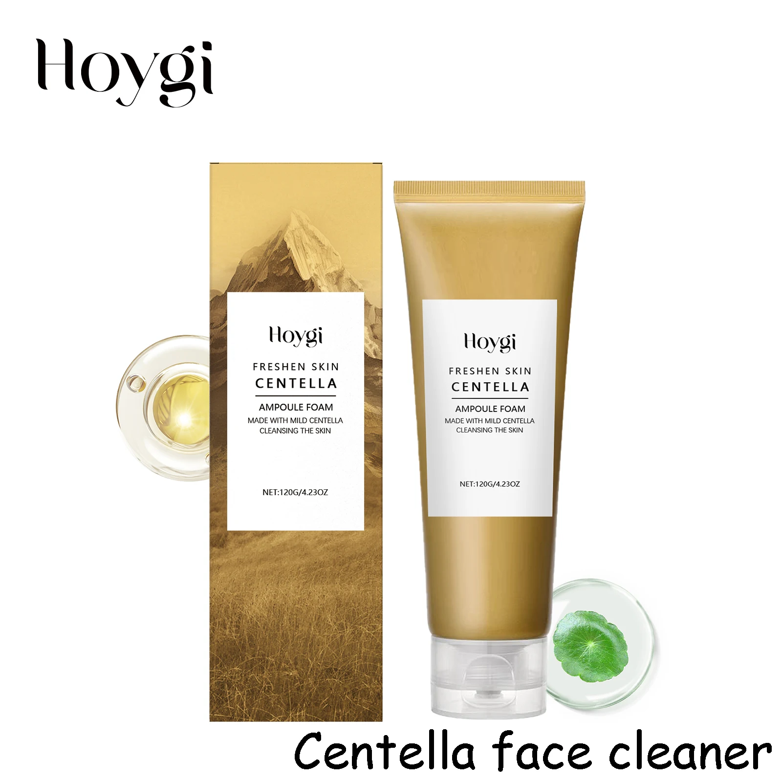 Hoygi Centella منظف الوجه تنظيف لطيف للأوساخ المسام ترطيب لا ضيق منعش تعزيز النعومة منظف للوجه جل