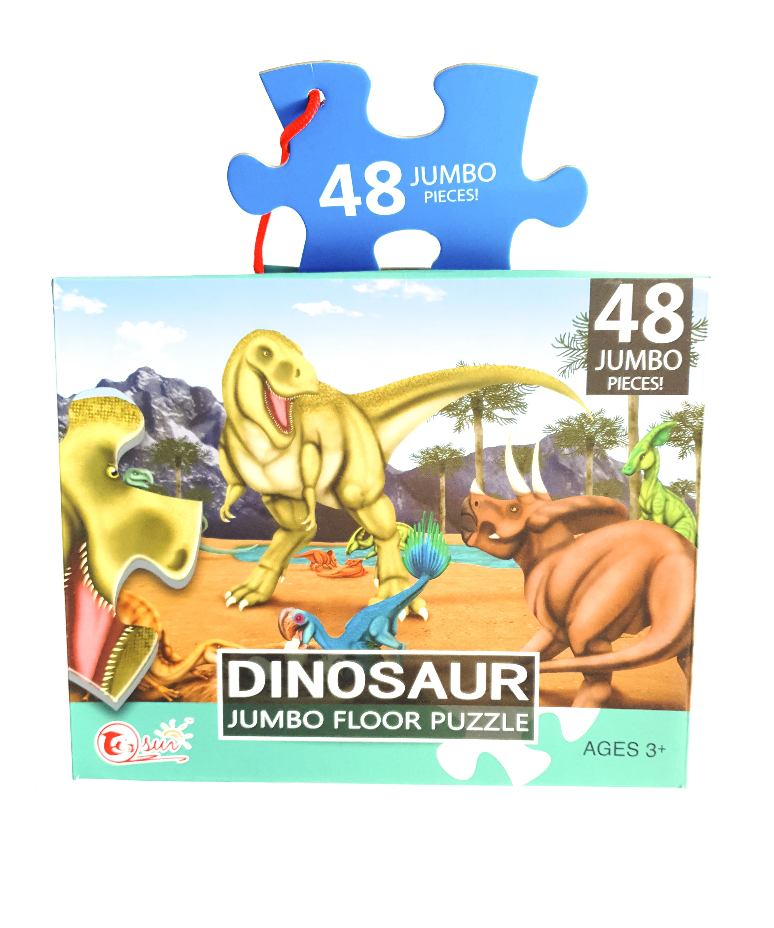 48-piece puzzle toys for children: Wild dinosaurs visual memory logical thinking