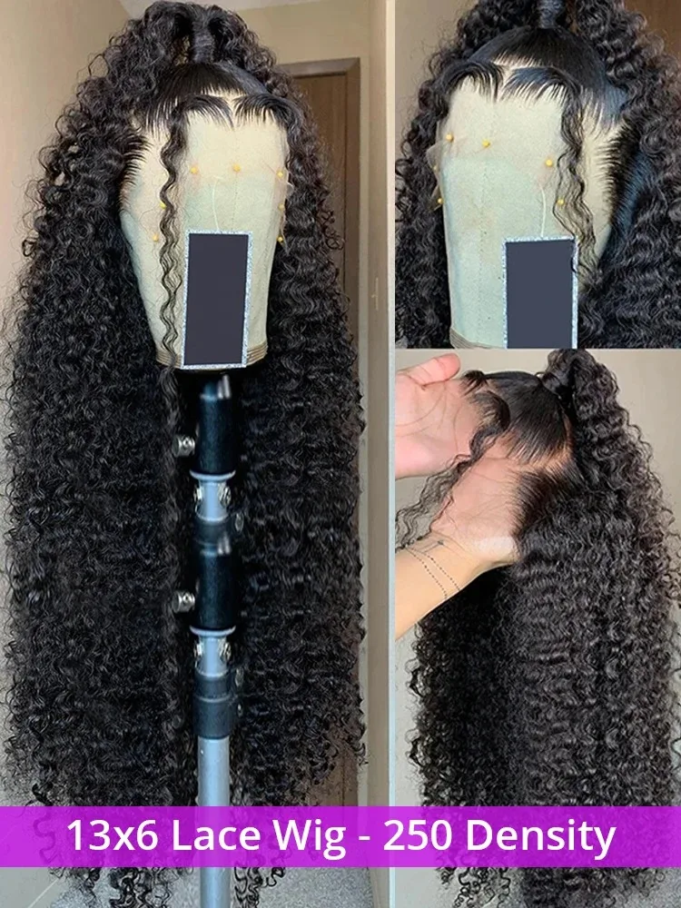 Mossily 30 40 pollici onda profonda capelli umani 13x6 HD parrucca anteriore in pizzo 250% brasiliano Remy acqua riccia 13x4 parrucche frontali in pizzo per le donne