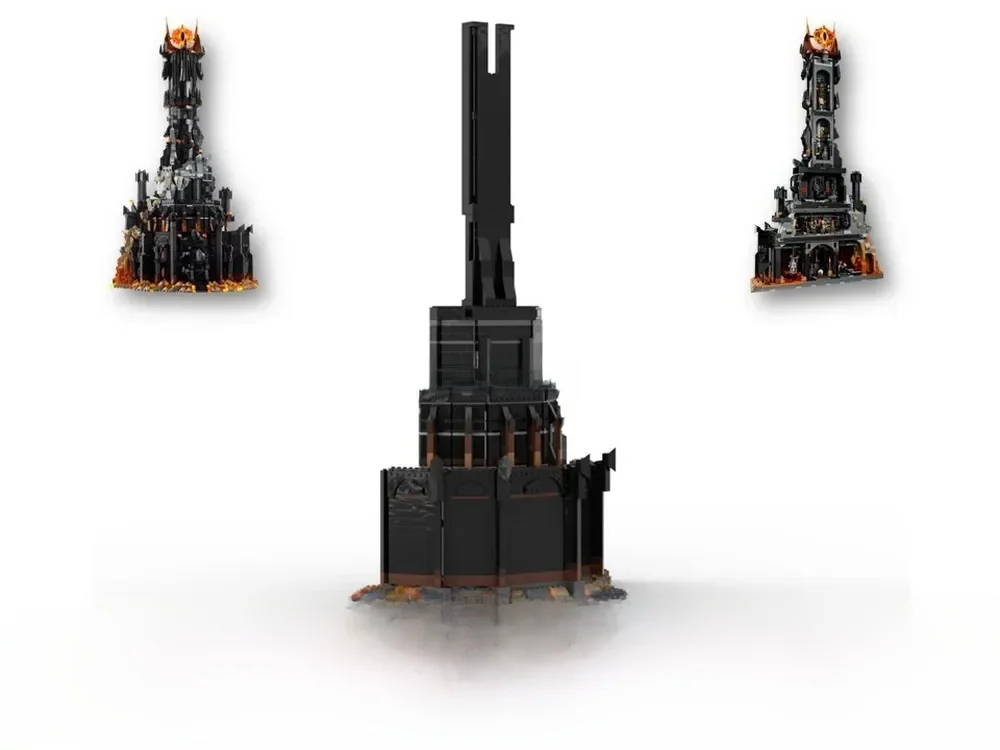 1196 pièces créatif Barad Dur boîtier Compatible 10333 tour noire modèle sombre blocs de construction MOC brique pour enfants cadeaux pour adultes