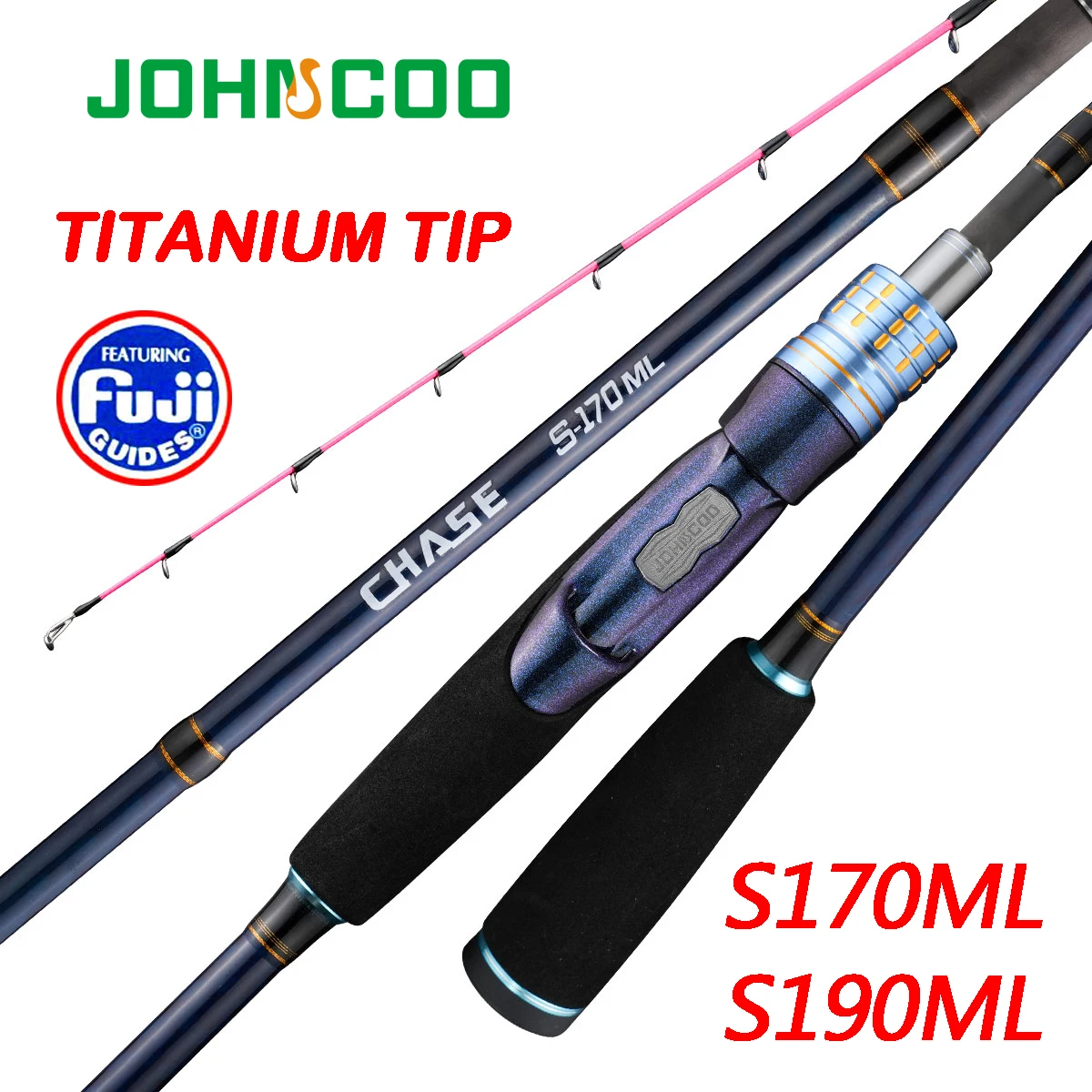 1.8m ML Boat fishing rod with Titanium tip casting fishing rod for cuttlefish Octopus Seawater Fishing rod with Fuji rings