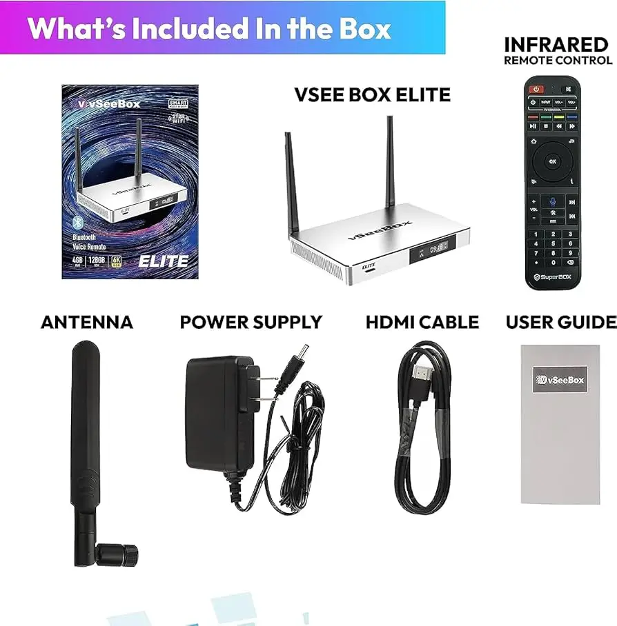 2024 Vsee Elit-e Smart Box An-droid 10 TV Box 4GB RAM