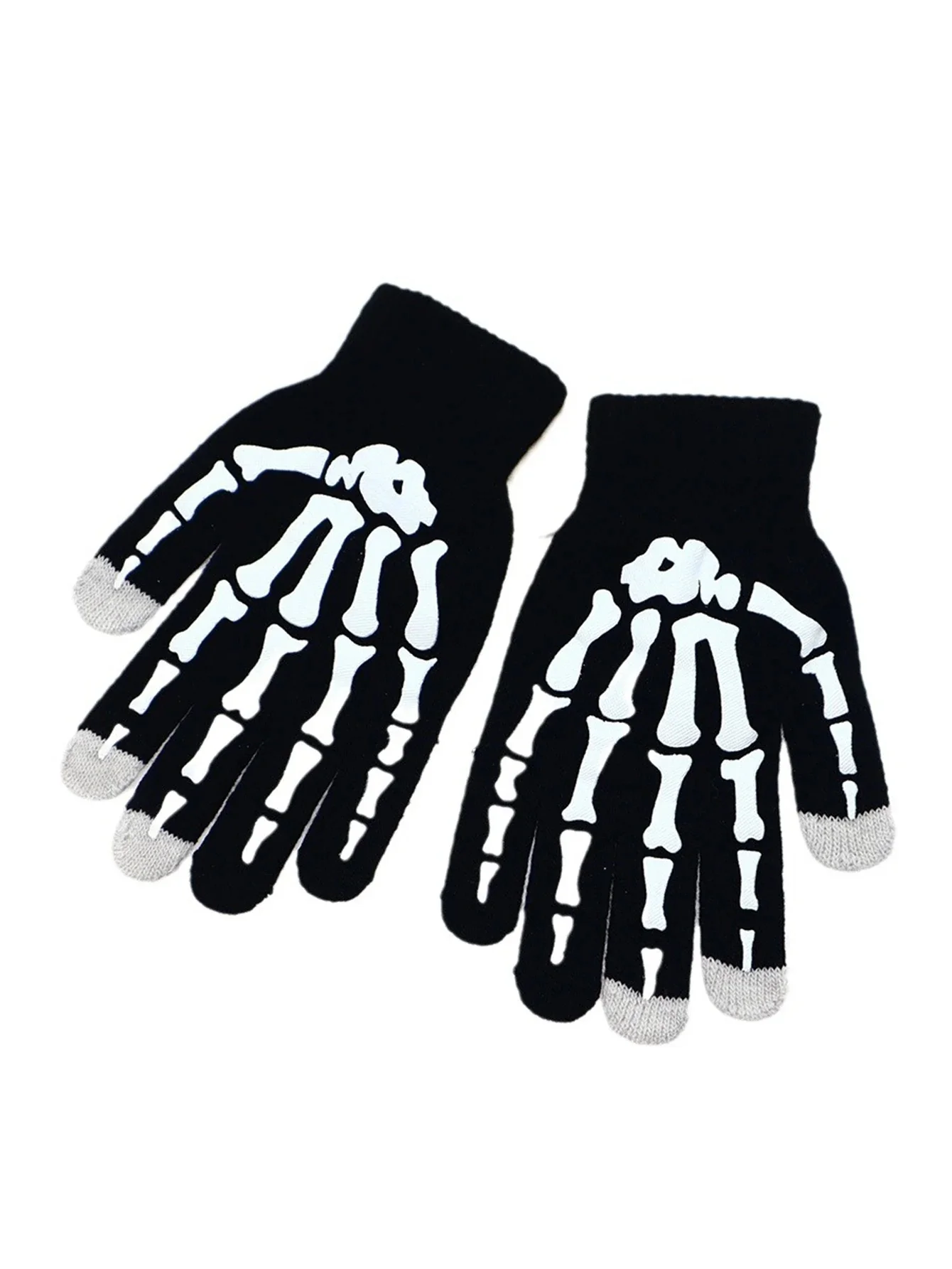 AliExpress NONE Full Finger Gloves Skeleton Print Warm Sport Cycling knit Glove Skull Glove Anti-slip Mittens Bike Bicycle Equipment