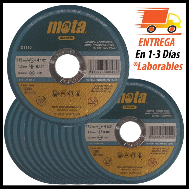 Cutting disc for iron, Metal, stainless steel, Inox Extra thin 115mm x 1mm x 22,2mm discs for radial grinder