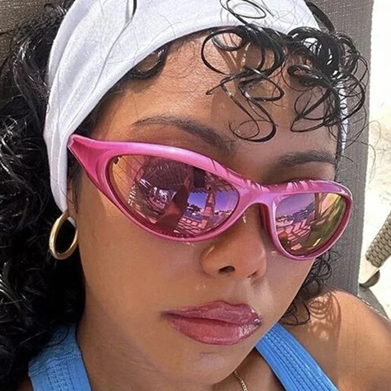 AliExpress DOHOHDO Summer Spicy Girl Outdoor Sunshade Sunglasses Fashion New Punk Women Y2K Sun Glasses Men's Sports Cycling Eyewear UV400