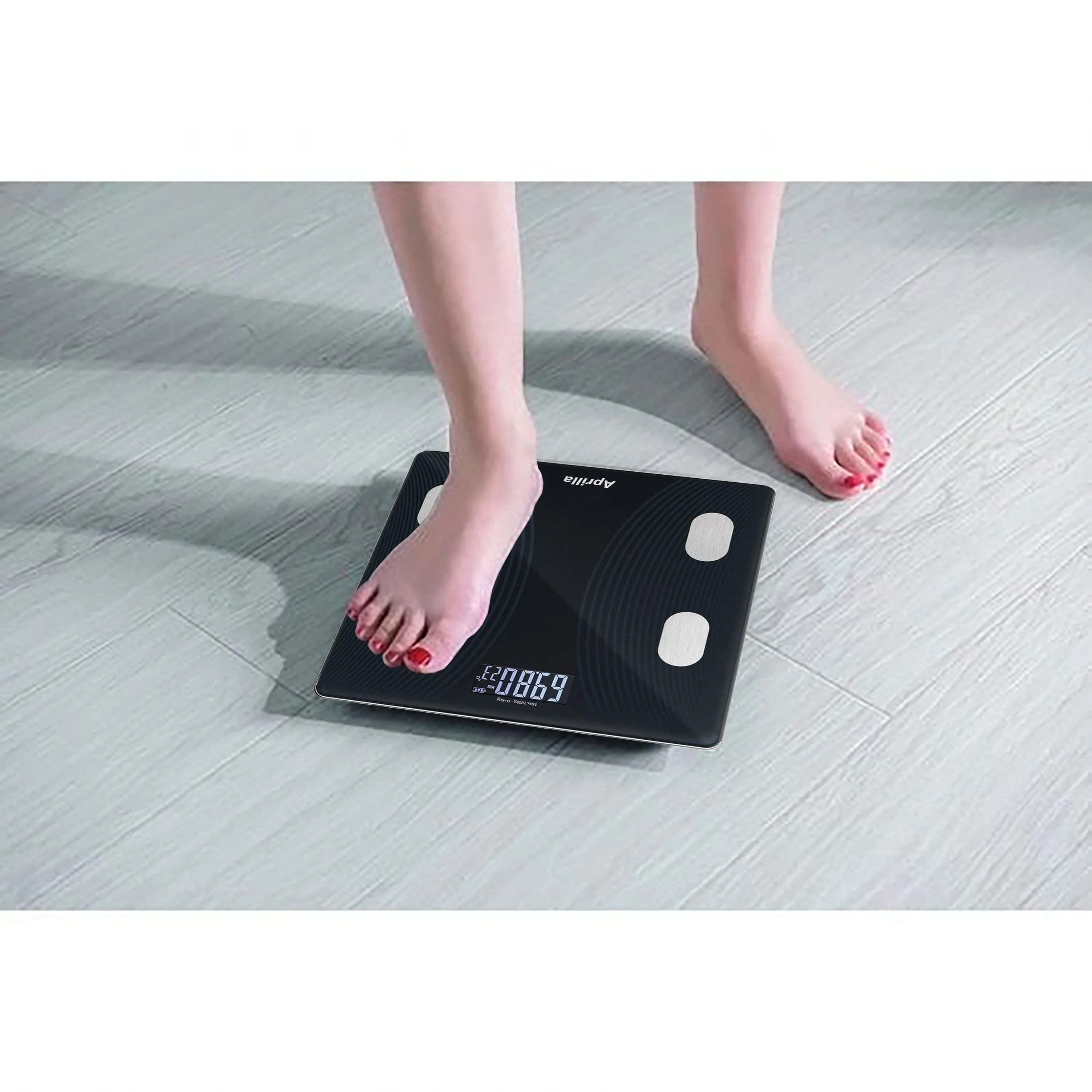 بلوتوث Analisis بناء جسم السيارة الكهربائية مع شاشات الكريستال السائل ، بطارية قابلة لإعادة الشحن ، BMI ، حارق الدهون ،