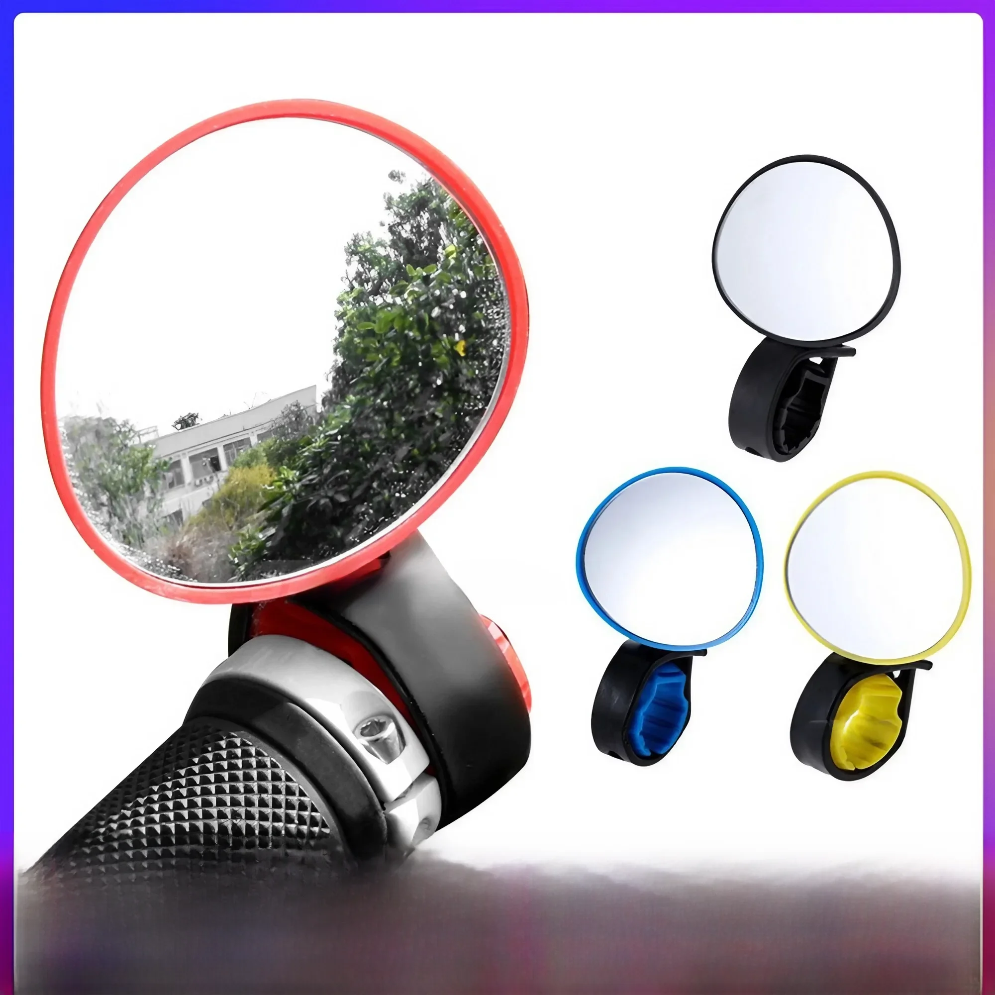 AliExpress NONE High Definition Bicycle Rearview Adjustable Mini Handlebar Mirrors Cycling Rear View MTB Bike Silicone Handle Rearview Mirror