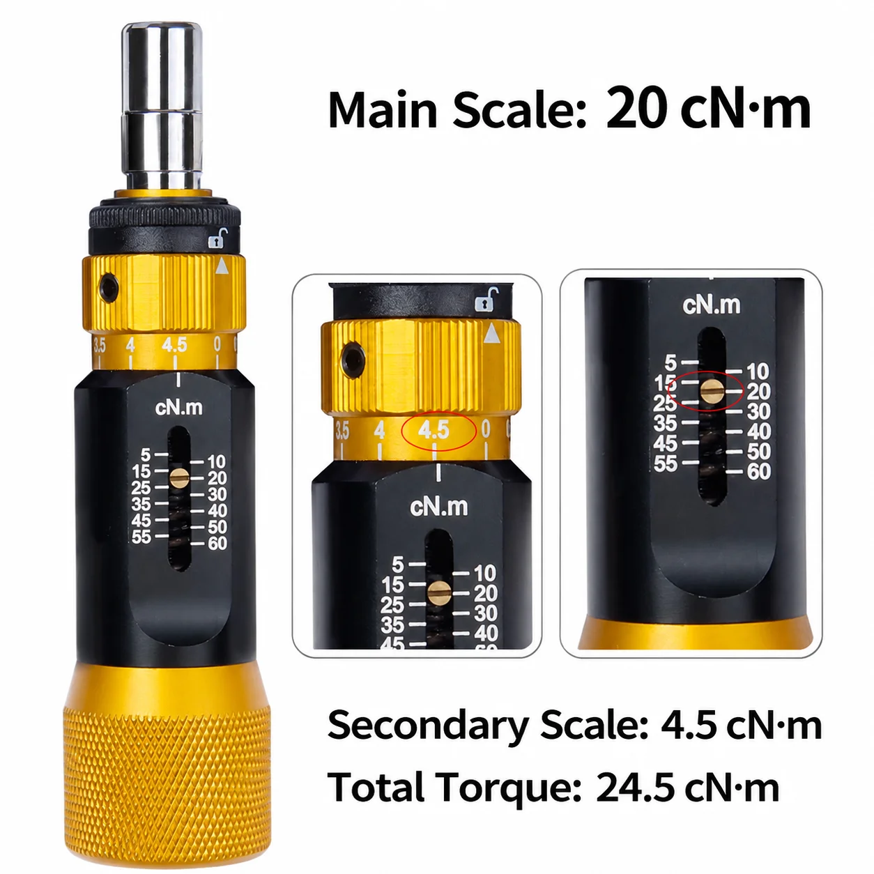 Fanyaa Preset Torque Screwdriver 1/4 Inch Drive Adjustable Screwdriver For Bike Motorcycle Repair