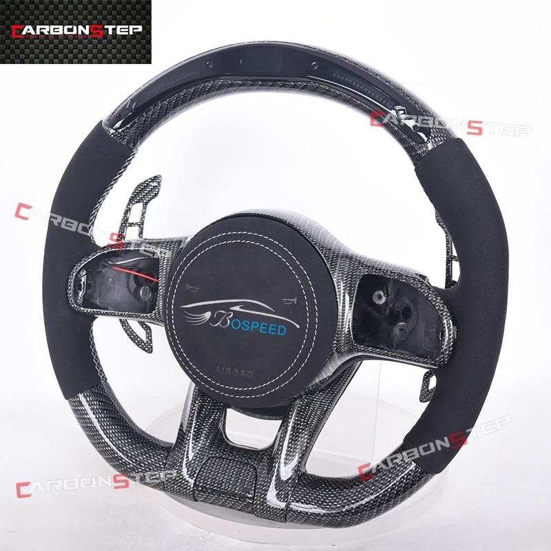 Upgrade Carbon Fiber Led Steering Wheel For Mercedes Benz W205 AMG W212 W213 CLA C300 W211 W222 SLK E200 W164 W124 CLA C63s S550