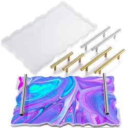 DM253 Irregular Wave Edge Resin Epoxy Agate Tray Serving Board Silicone Molds for Jewelry Plate Display Trinket Making Supplies