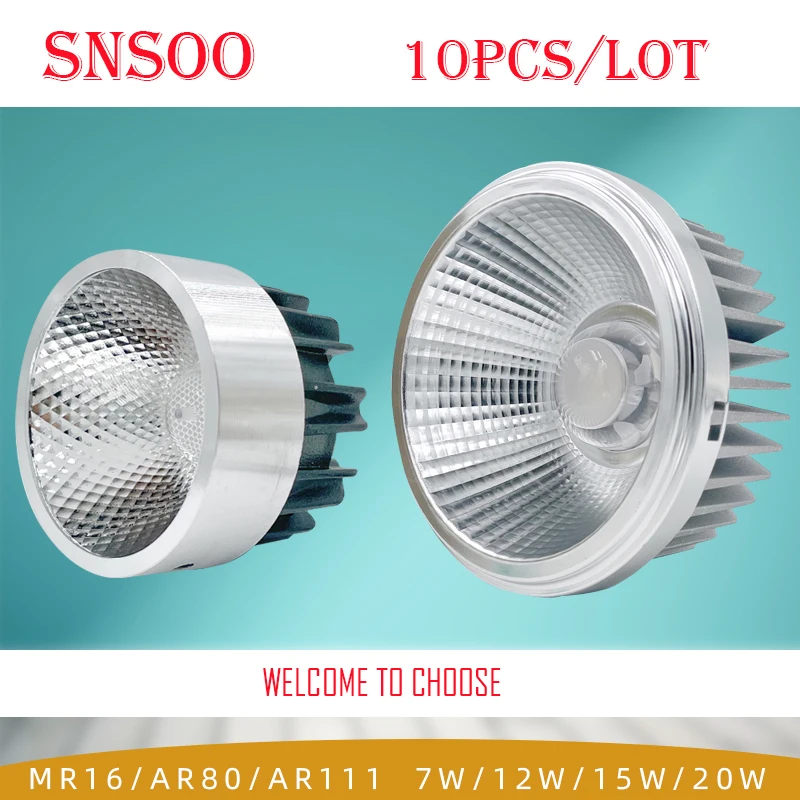 10pcs/lot AR111 MR16 spotlight grille light COB trimless AR111 fixture EvoliteLL Dimmable downlight