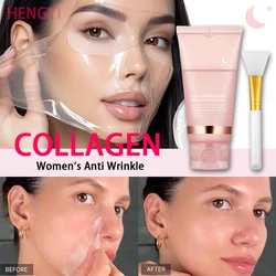 5PC Korean Collagen Wrapping Peel Off Facial Mask Elasticity Hydration Reduces Sagging Dullness Hydrolyzed Collagen Skin Care
