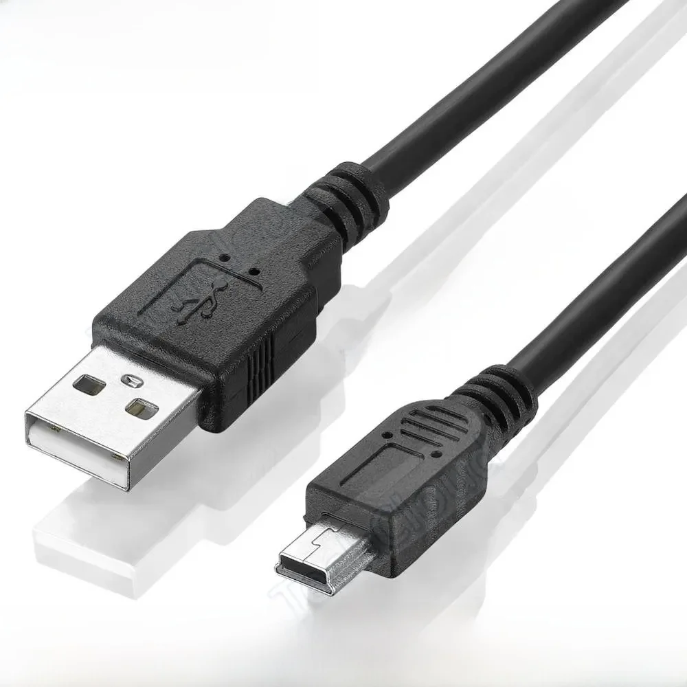 Câble USB 2.0 Type A mâle vers Mini 5P mâle Mini 5P, feuille M/M + tressé + blindé en PVC 30cm 50cm 1m 1.5m 1.8m 3m 5m