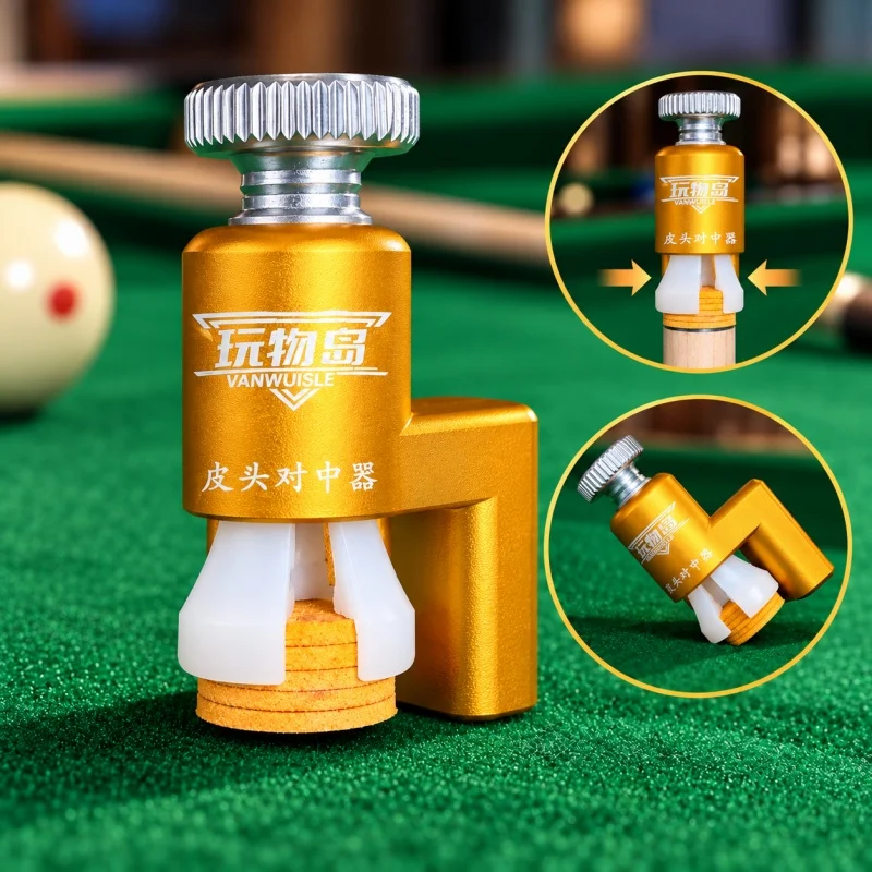 VANWUISLE Cue Tip Centering Attachment Pool Billiard Snooker Cue Tip Alignment Tool Precision Shaft Ferrule Repair Accessories