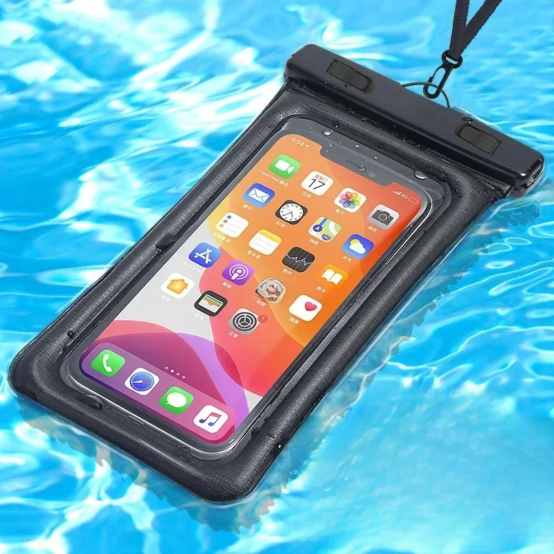 Wodoodporny, pływający pokrowiec na telefon z paskiem do iPhone 11 12 13 14 15 Pro Max Samsung S23 S22 Xiaomi Huawei — zdjęcie 2