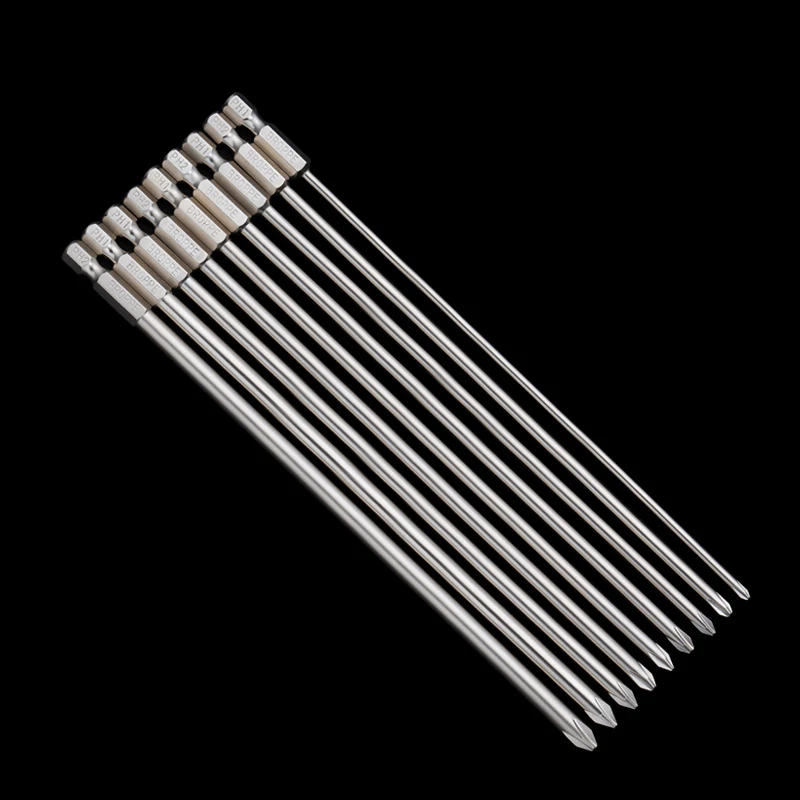 Embout de tournevis électrique allongé, tête de lot magnétique, haute dureté, alliage d\'acier, outil de foret, 50mm, 75mm, 100mm, 150mm, 200mm