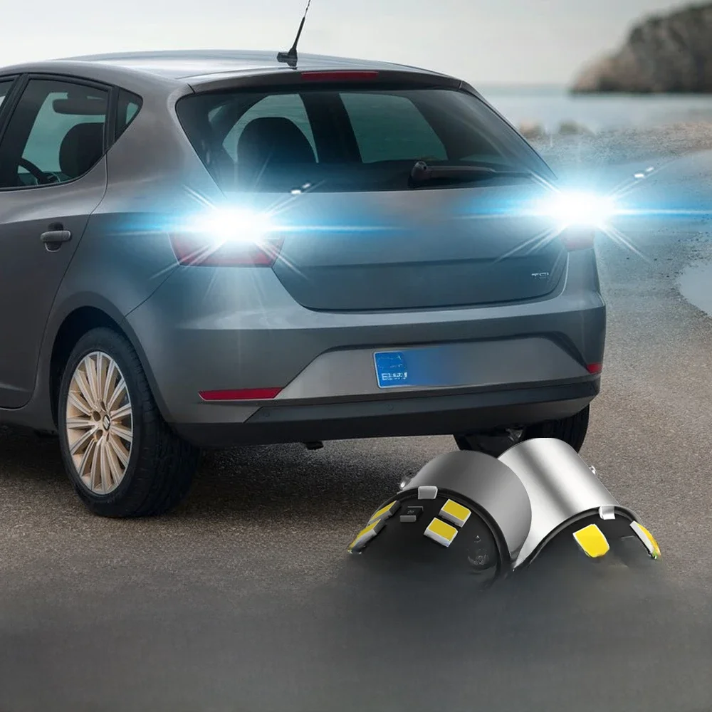 2 ampoules de secours LED P21W, feu de recul 7506 BA15S Canbus pour Seat Ibiza 6l 6j Leon 5f Mk2 Mk3 Mk1 1p 1m Arona Altea Alhambra