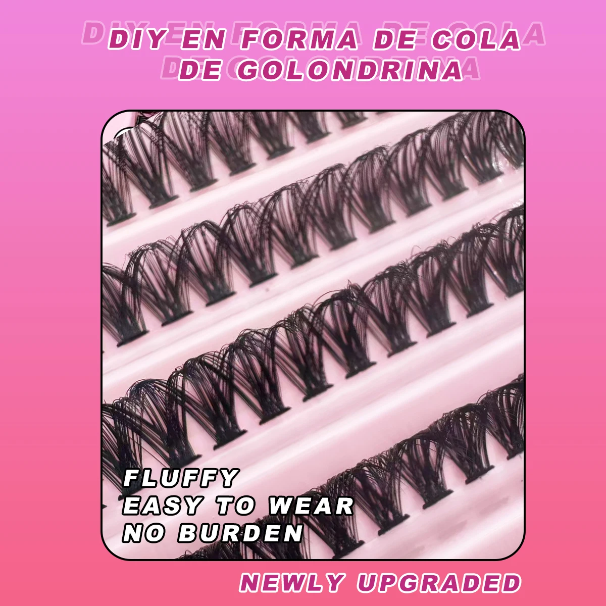 200PCS D Curl 40D Fluffy Individual Eyelashes Mixed Style Fake Wispy Long Lasting Thick Segmented Natural Look for Lashes