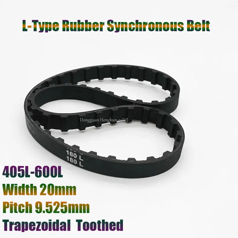 

L-Type HTD 405L-600L Rubber Timing Belt Width 20mm Pitch 9.525mm Trapezoidal Toothed Wear-Resistant Toothed Transmission Belt