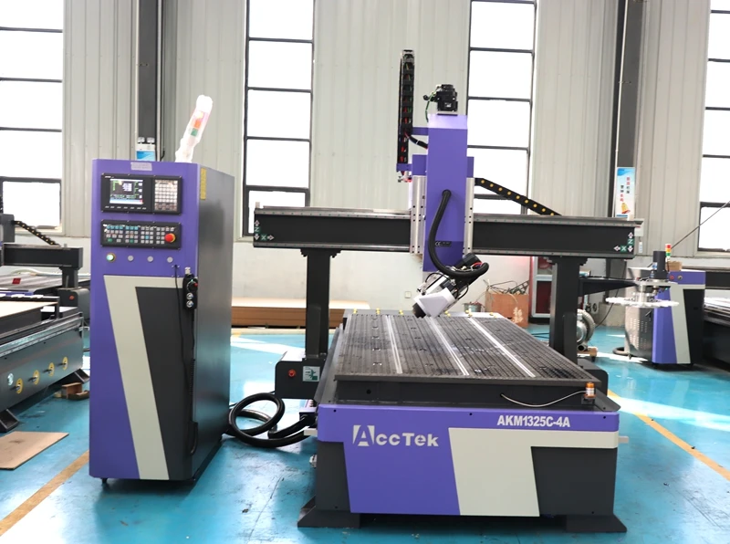 Precio de fábrica ACCTEK carpintería enrutador CNC de 4 ejes 1530 1325 máquina enrutadora Cnc Atc de 4 ejes con cambiadores de herramientas automáticos lineales