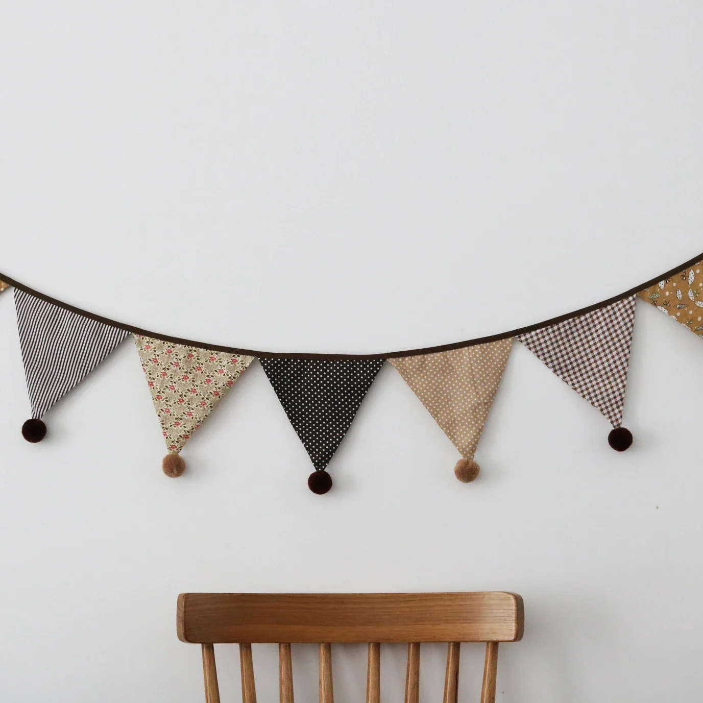 Décorations suspendues de Style nordique, guirlande florale à points en coton, accessoires de chambre d'enfants, décoration murale de fête de mariage à domicile pour pépinière