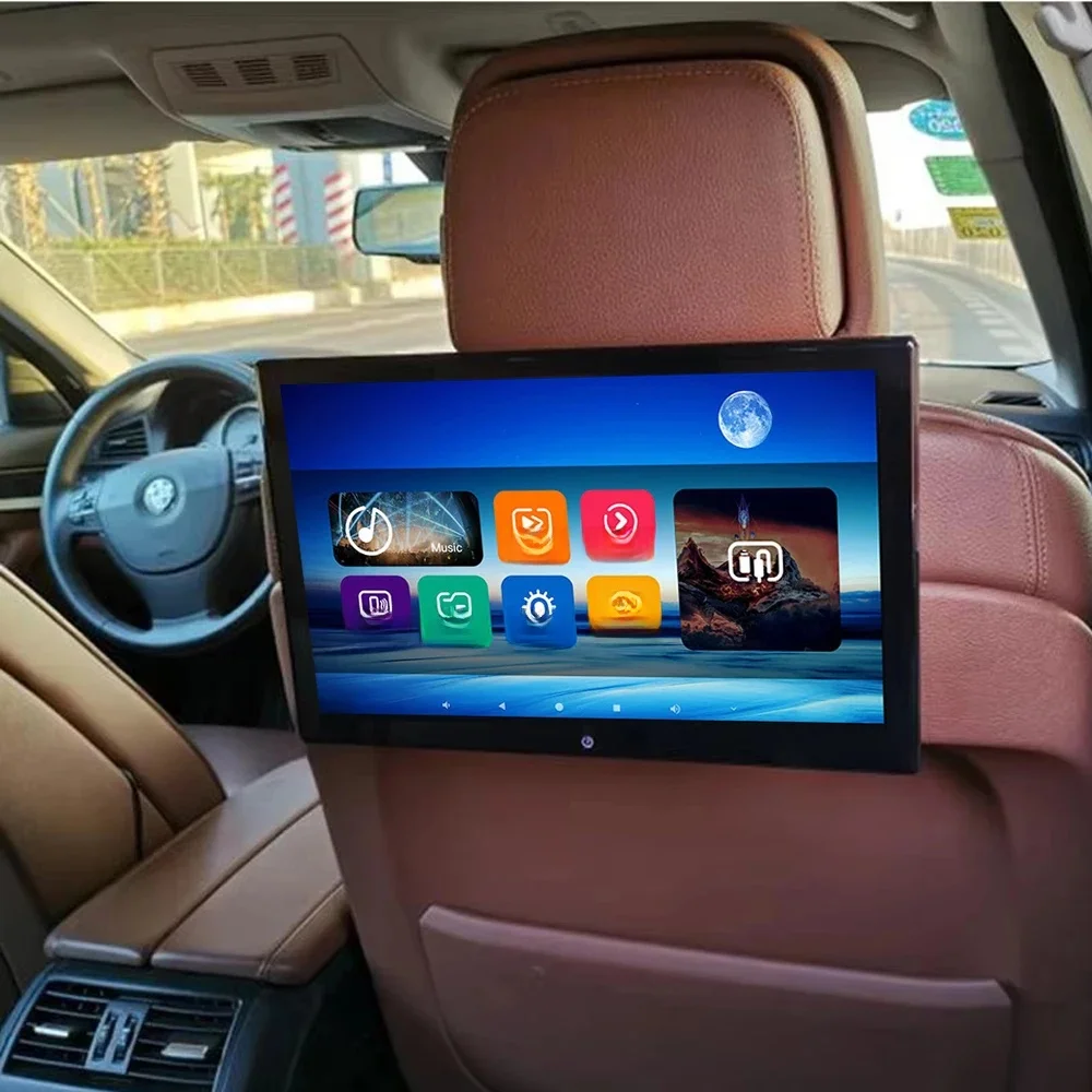 13.3 Inch IPS Car Headrest Monitor 4K HD1080P Android 10  Video Player Tablet PC WIFI/HDMI/USB/TF/BT 2G/16GB ROM Andriod APP
